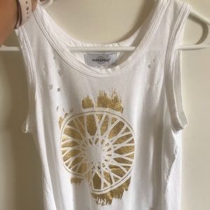 SoulCycle Painted Wheel Cross Bank Tank - NWT